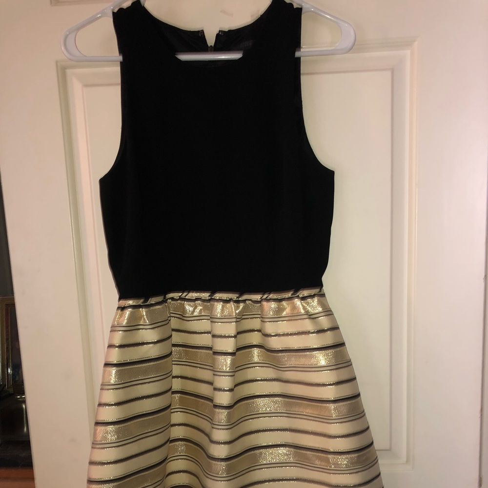 JCREW black and gold Cocktail dress sz 2